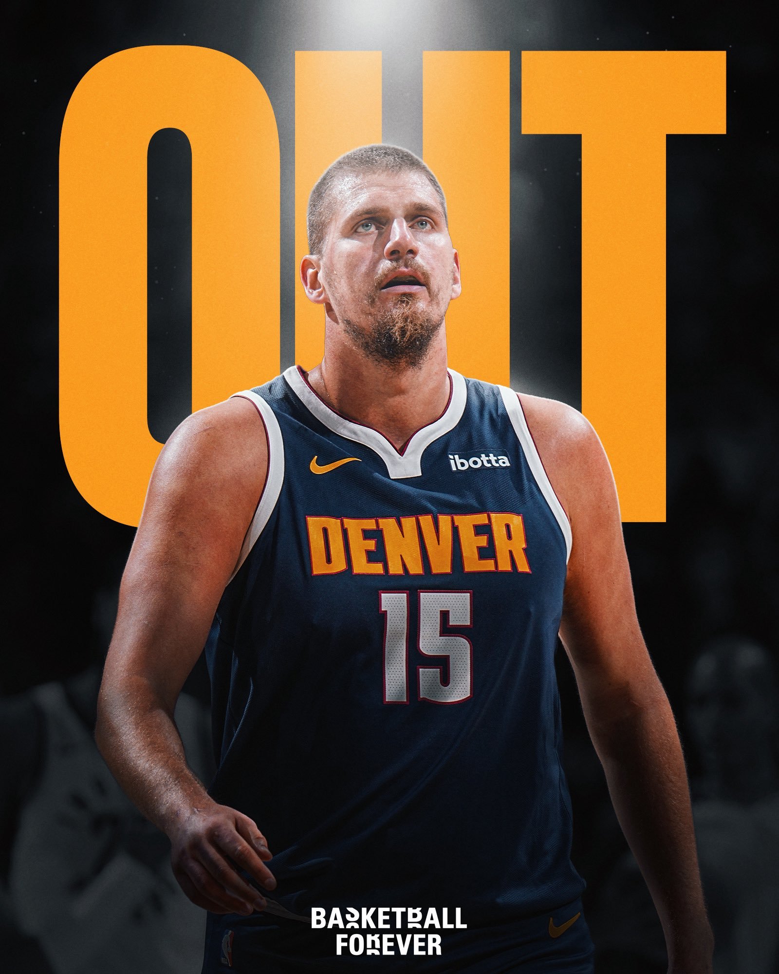 Shams：约基奇左膝过度拉伸，将至少缺席四周。噩耗，MVP悬了。NBA