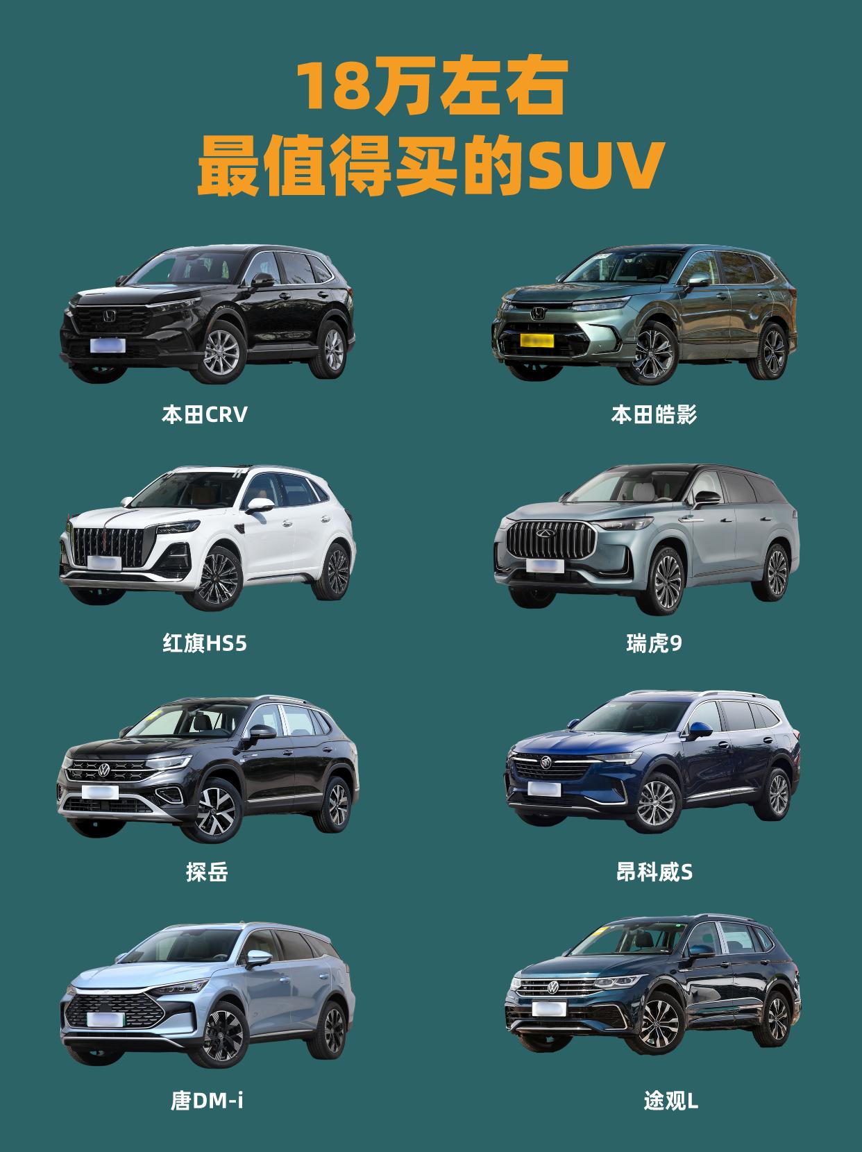 🔥18万左右最值得买的SUV.假如给你18万，你会买哪一辆？