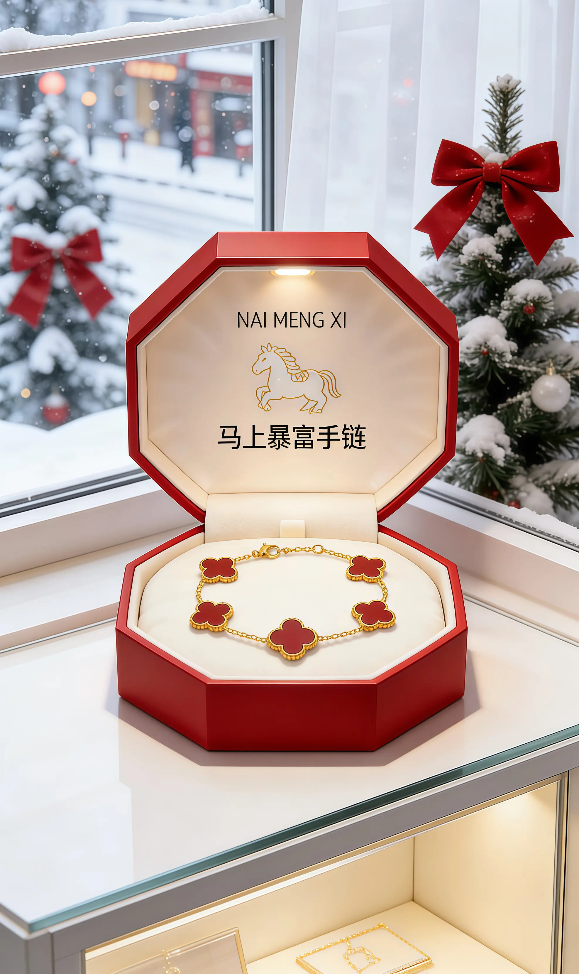 马年手链本命年红绳新年开运首饰红玛瑙手链情人节礼物