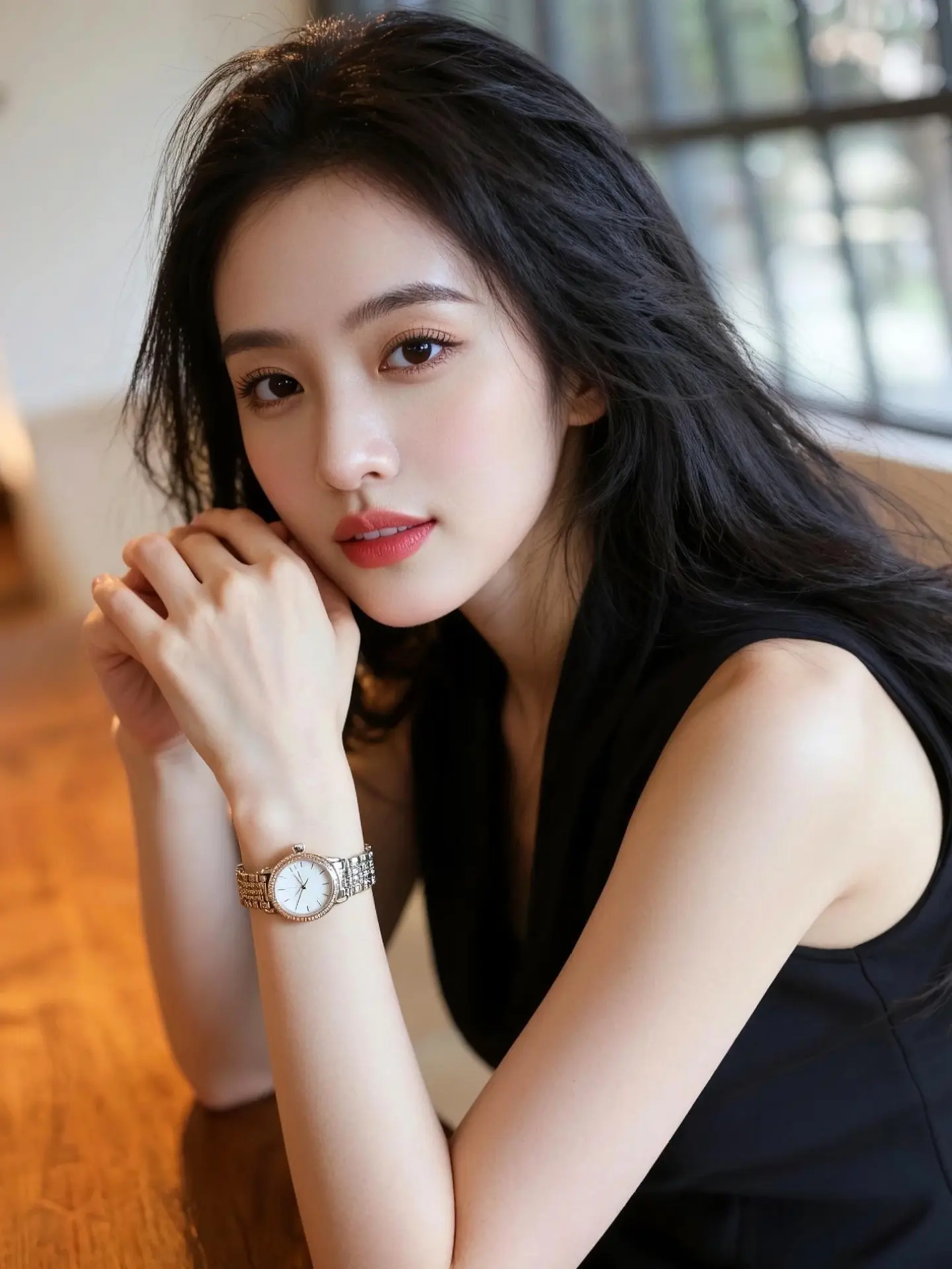 AI黑裙生活照  玩法合伙人计划 ai写真 独白玩法训练营