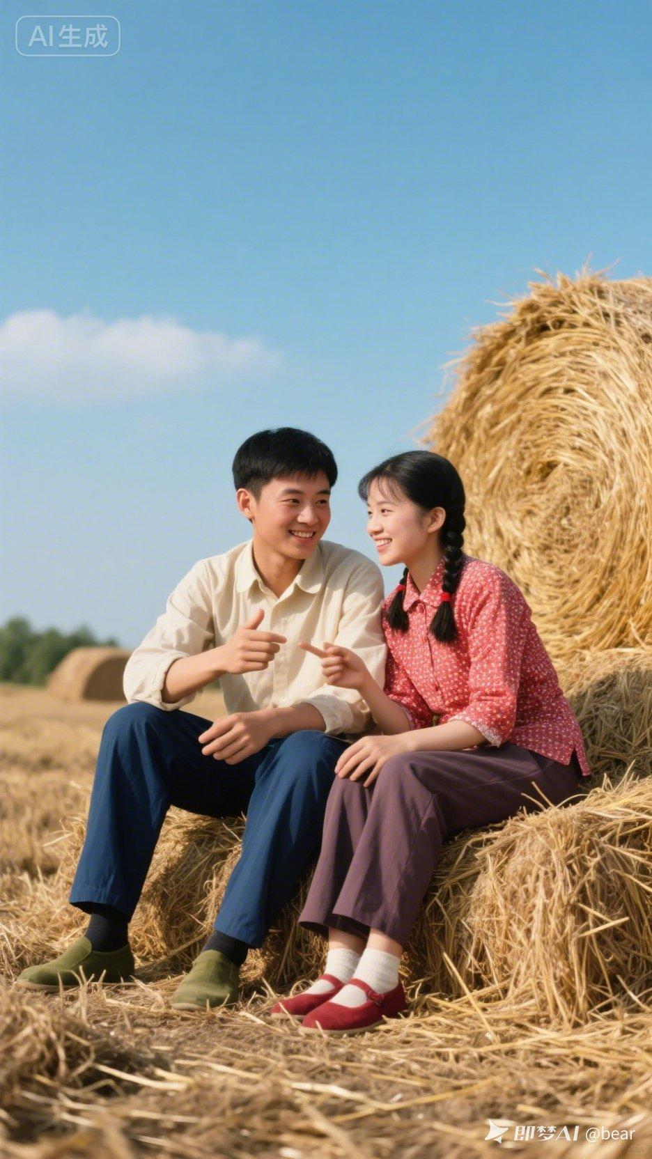 “田野里的浪漫时光，与心爱的人共度美好瞬间”🌾💕