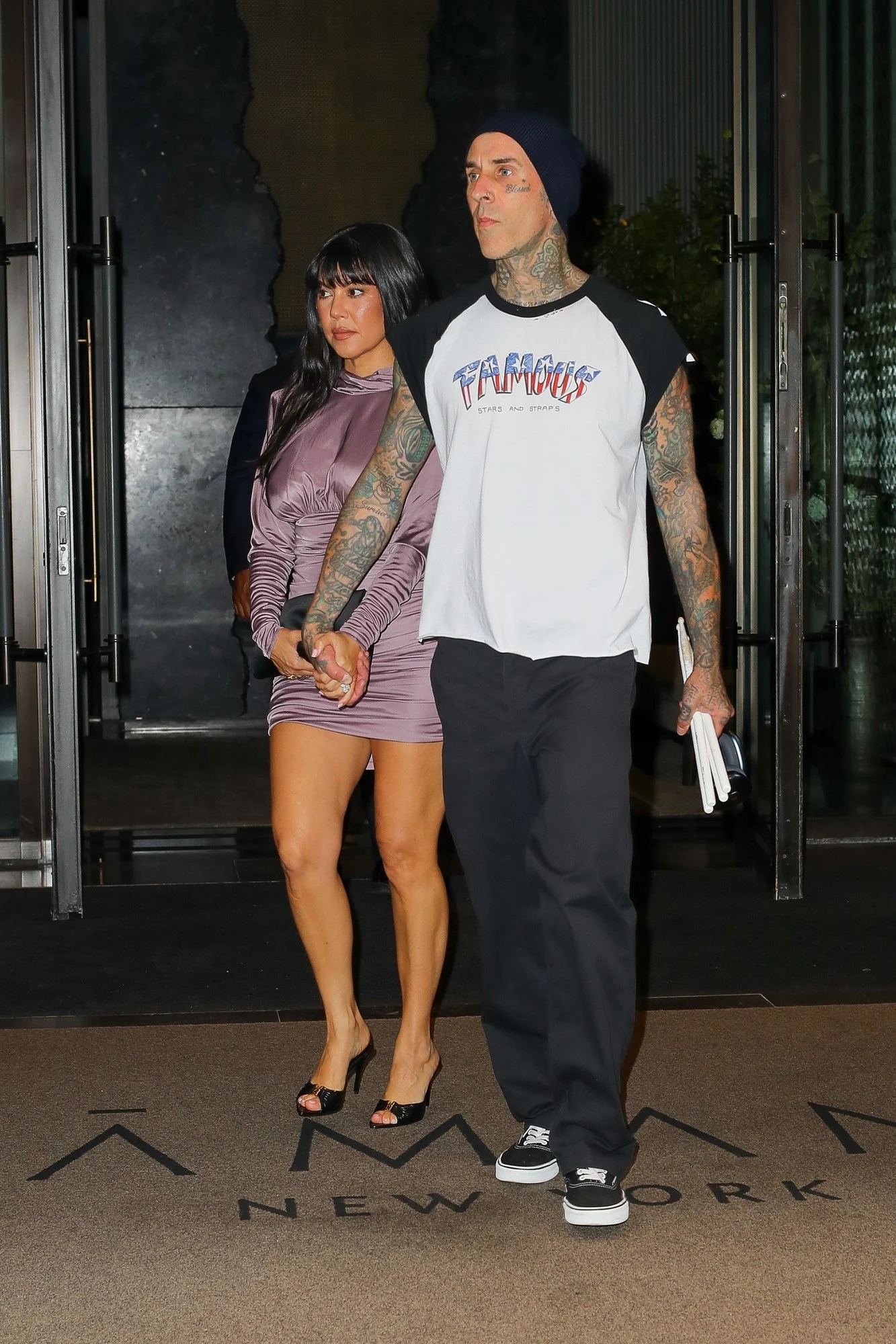 Kourtney Kardashian和丈夫Travis Barker 10日纽