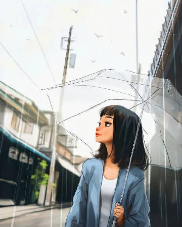 “早就不是遇到点风雨就回家的小女孩了，是站在大风大雨里也能面不改色的成年人。” 