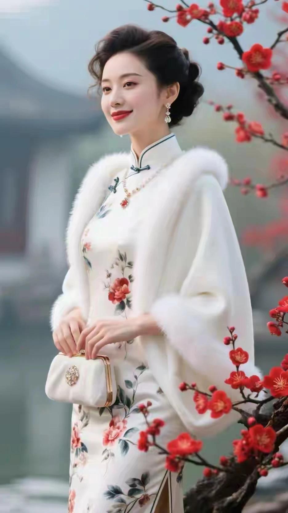 细雨如丝不觉寒
石板老街忆江南
岁月沧桑容颜改
红梅花开景依然