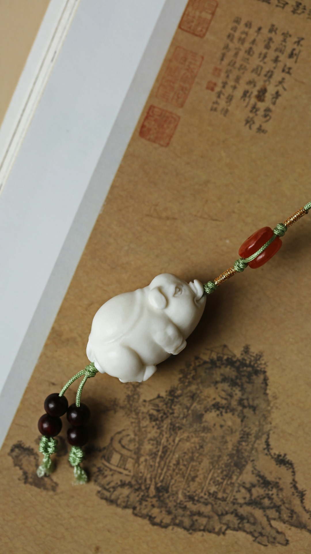 鹿角【元宝猪】钥匙扣白白胖胖，幸福满分!我的可爱有你的份29*18*18mm 鹿