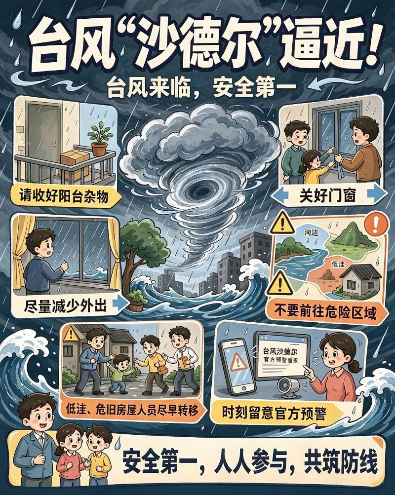 风雨同舟抗台有普⚠️台风风雨来袭！大家没事尽量别往外跑，不要去海边看浪。阳台杂物