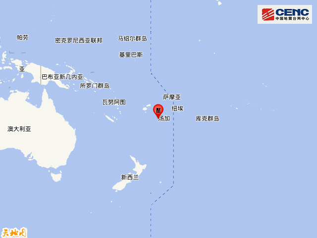 地震 斐济群岛地区发生6.3级地震