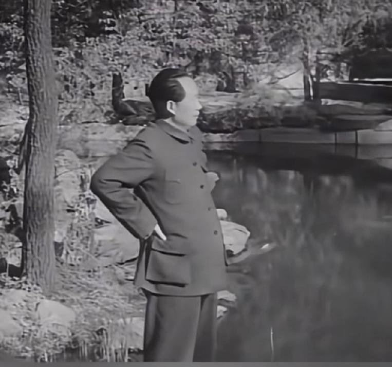 这是伟人一张珍贵照片。
      气吞山河，霸气磅礴。“数风流人物，还看今朝。