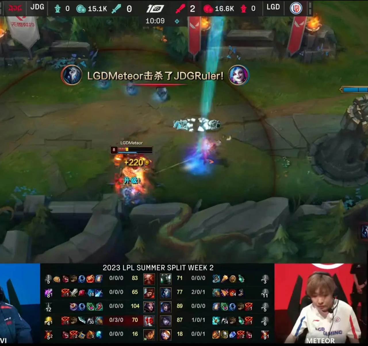 在JDG对战LGD第一局看到个搞笑的弹幕
Ruler听说UZI要复出，心态崩了了