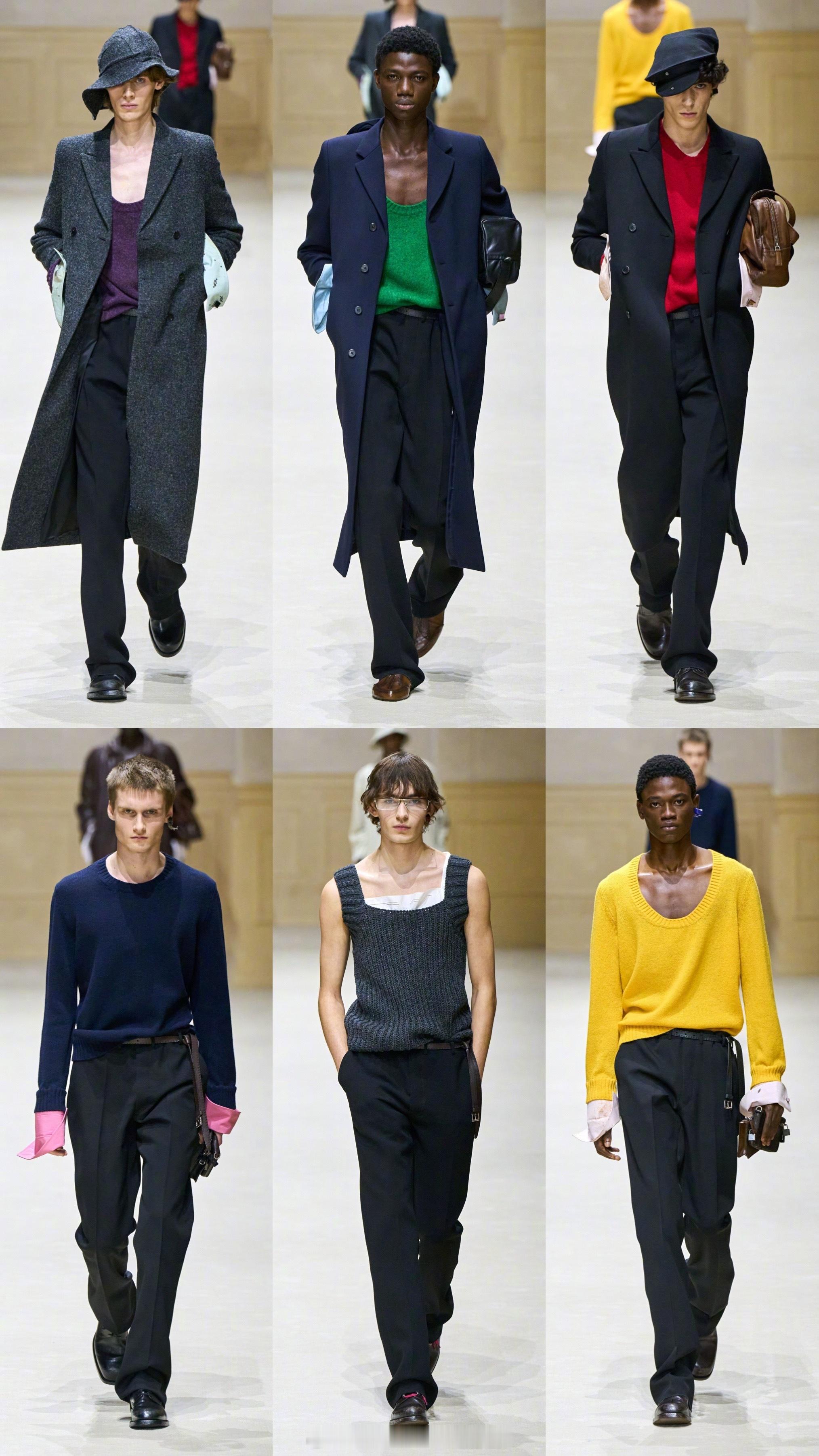 昨晚的2026秋冬Prada米兰男装秀上，贾玲、马龙两位品牌代言人跨界同框，以亮