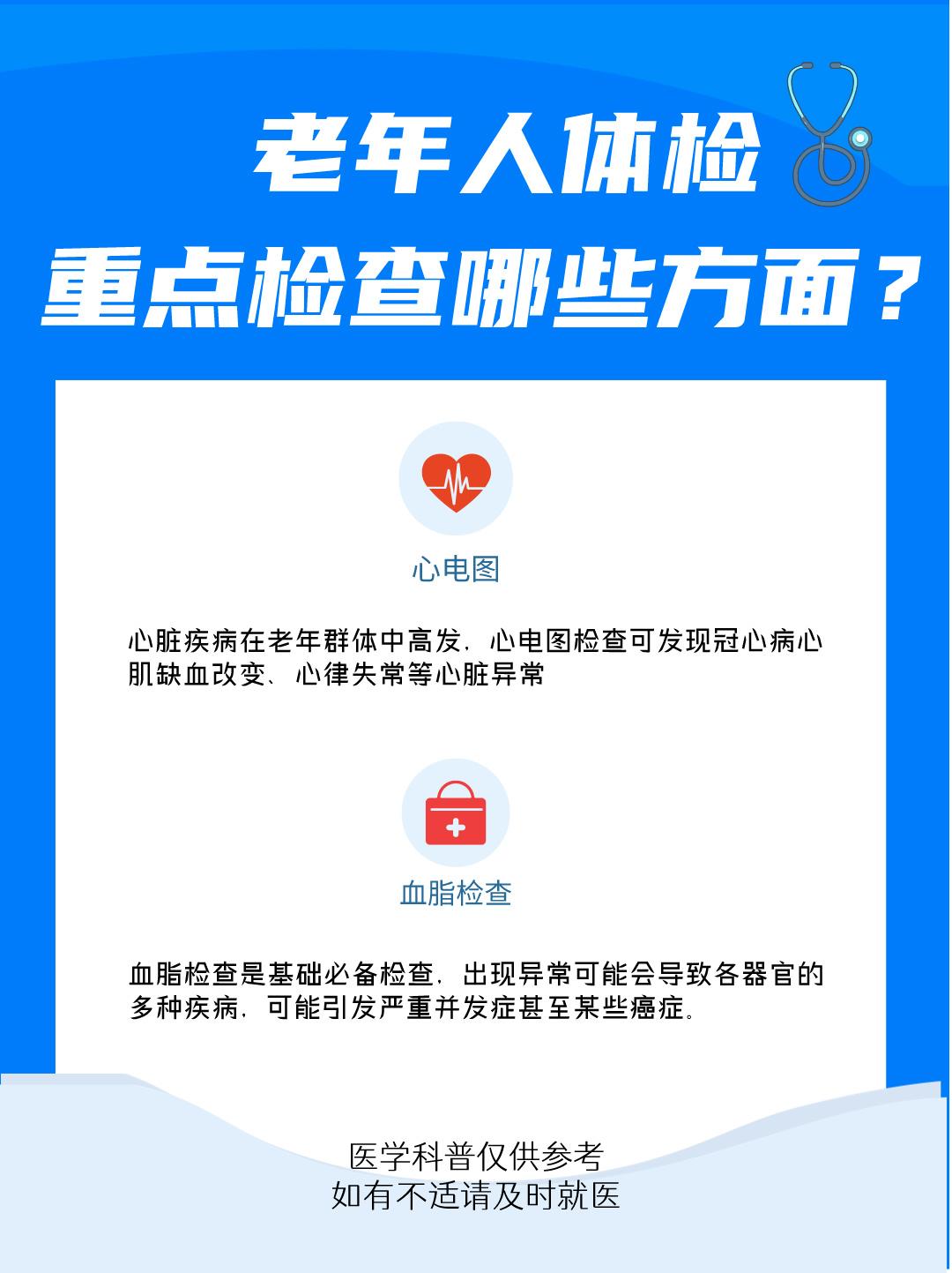 老年人体检重点检查哪些项目？。