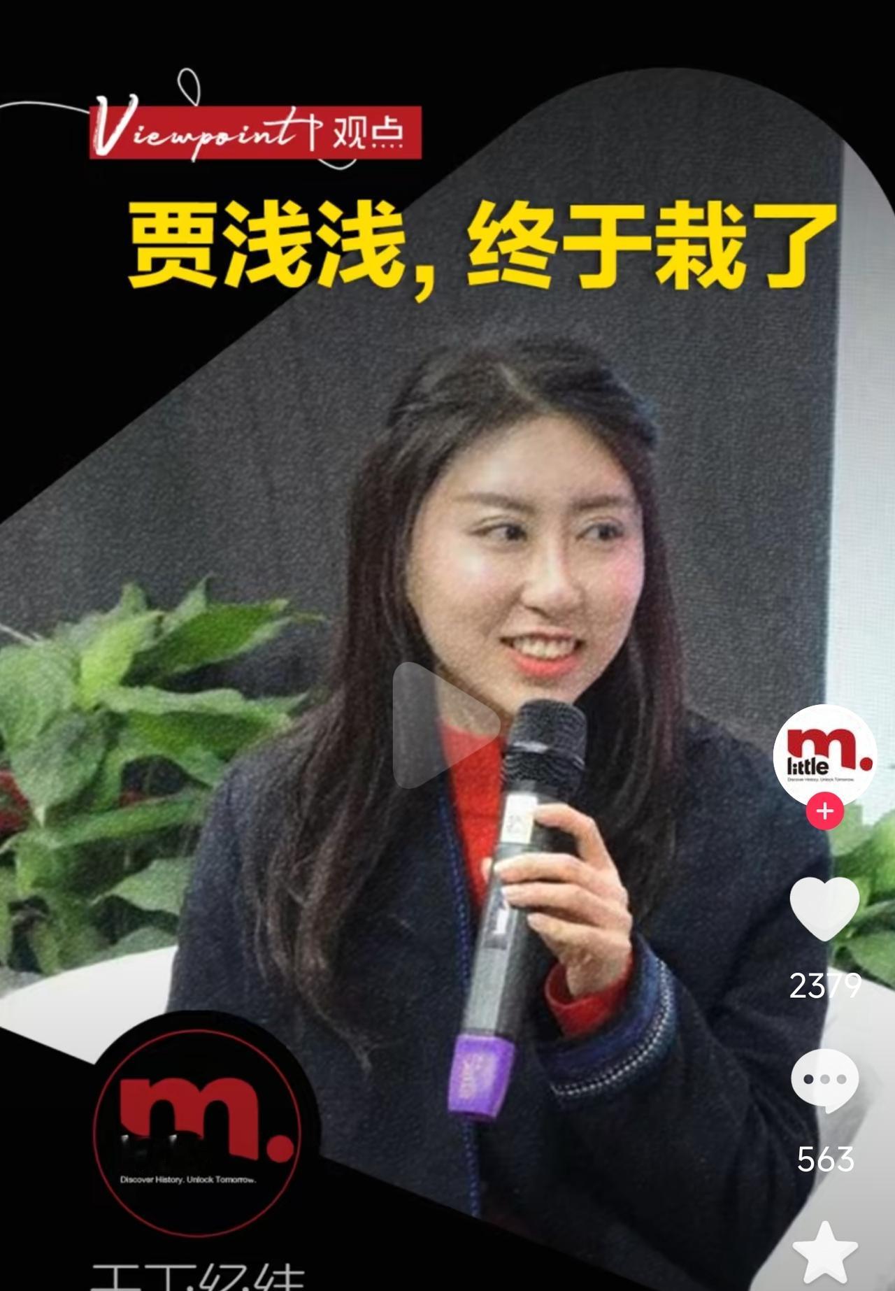 贾浅淺终于栽了
 
 一、贾浅浅何许人也
 
贾浅浅，1979年11月生，著名作