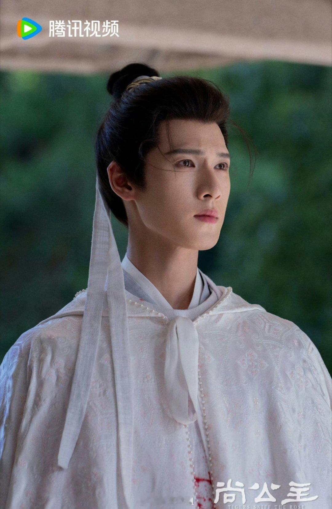 李昀锐主演的《尚公主》最新物料来了，披着白色披风，眼中带泪的李昀锐，这一瞬间看着