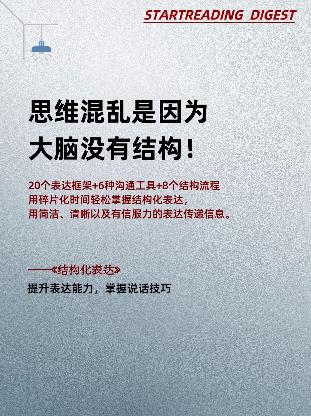 提升表达能力，掌握说话技巧，你完全可以这样做！这套《结构化表达》总结了...