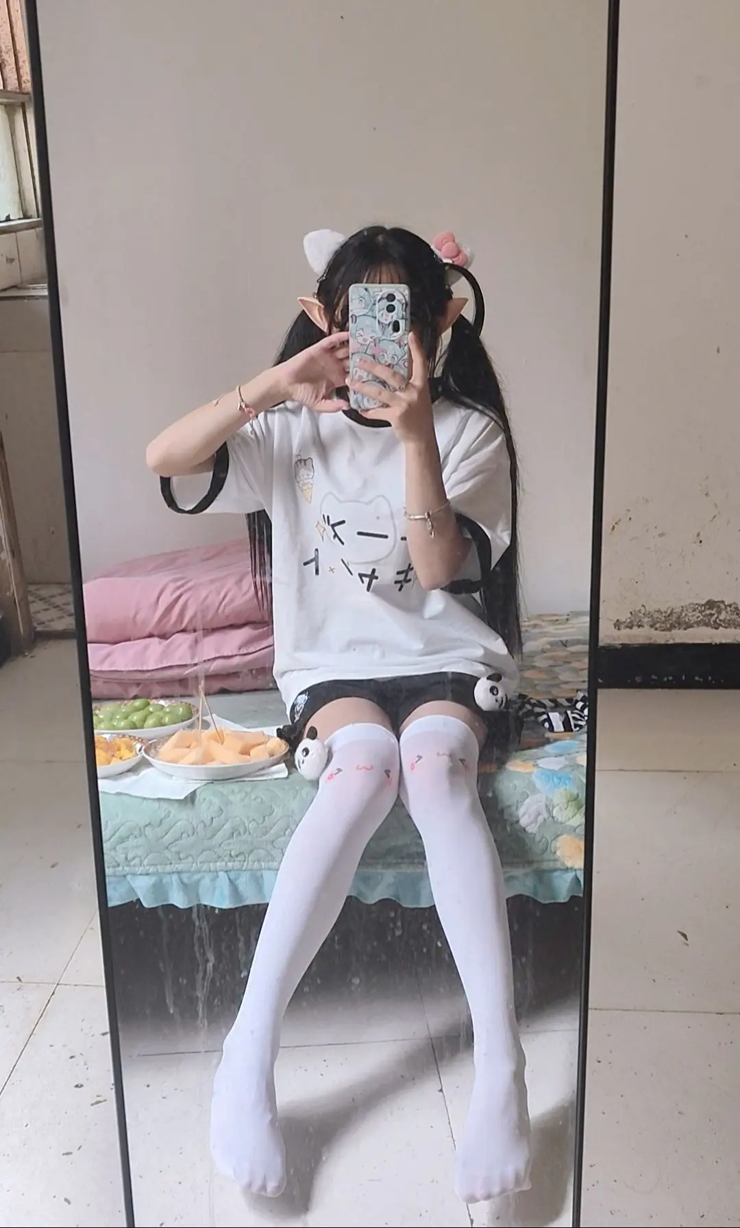 甜妹  ootd穿搭 ootd 开学穿搭 对镜拍