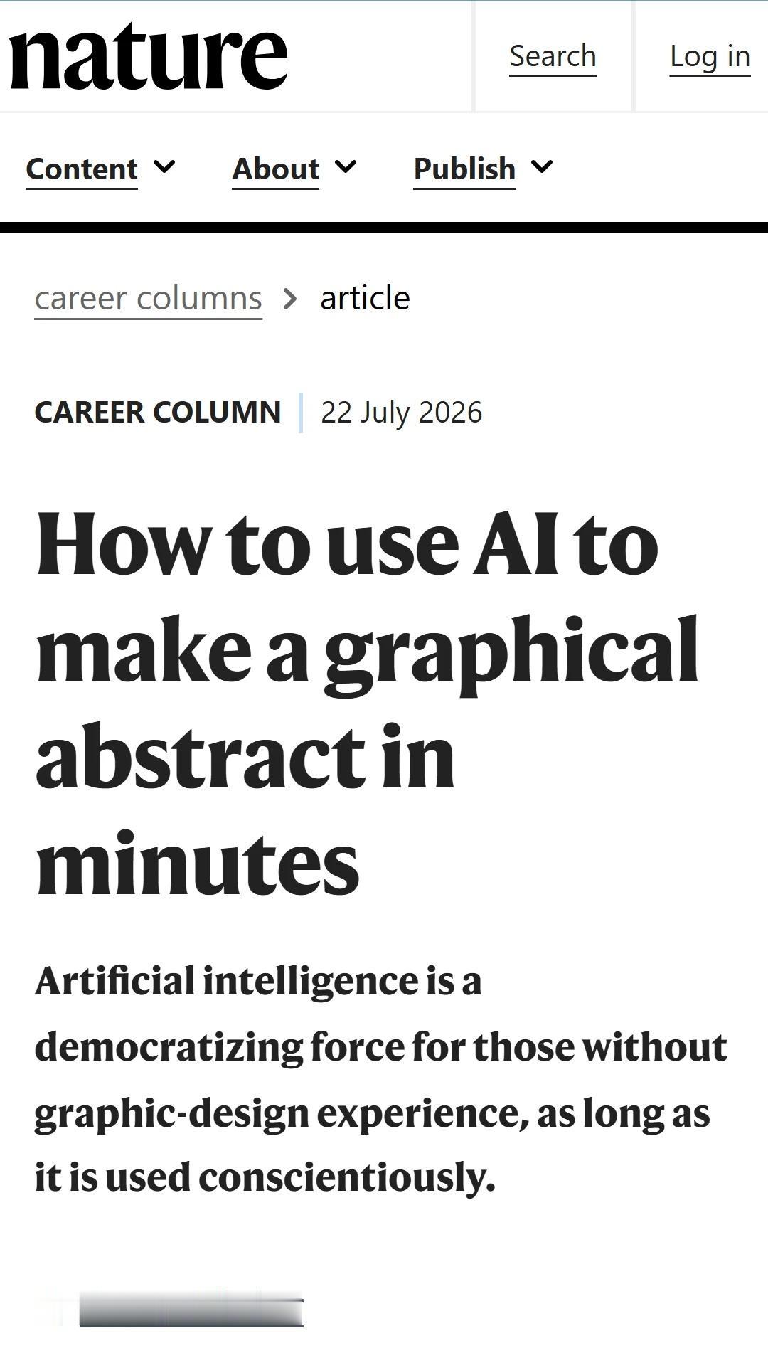 Nature｜几分钟做出图文摘要
：AI帮科研人搞定图形化摘要
Globall 