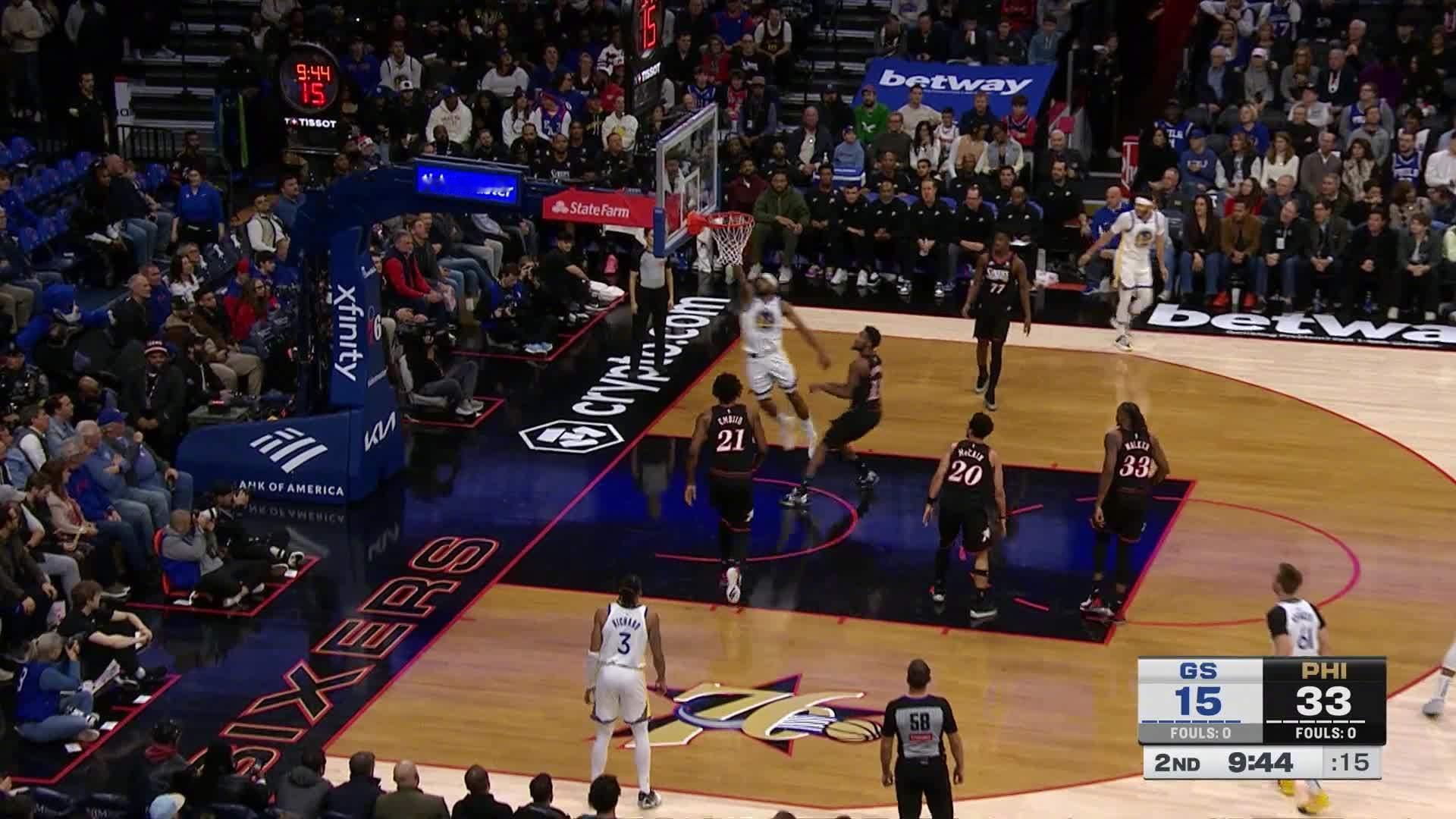 穆迪上篮得分✌️勇士vs76人