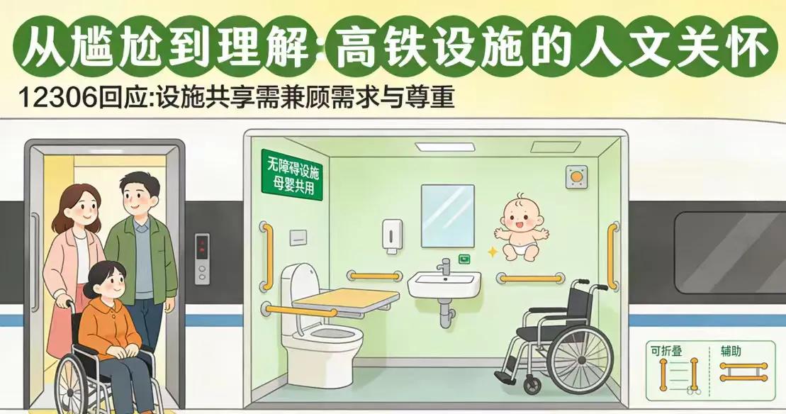 高铁“无障碍厕所”哺乳遭尴尬，12306回应正视需求！这类设施到底该谁用？

哺