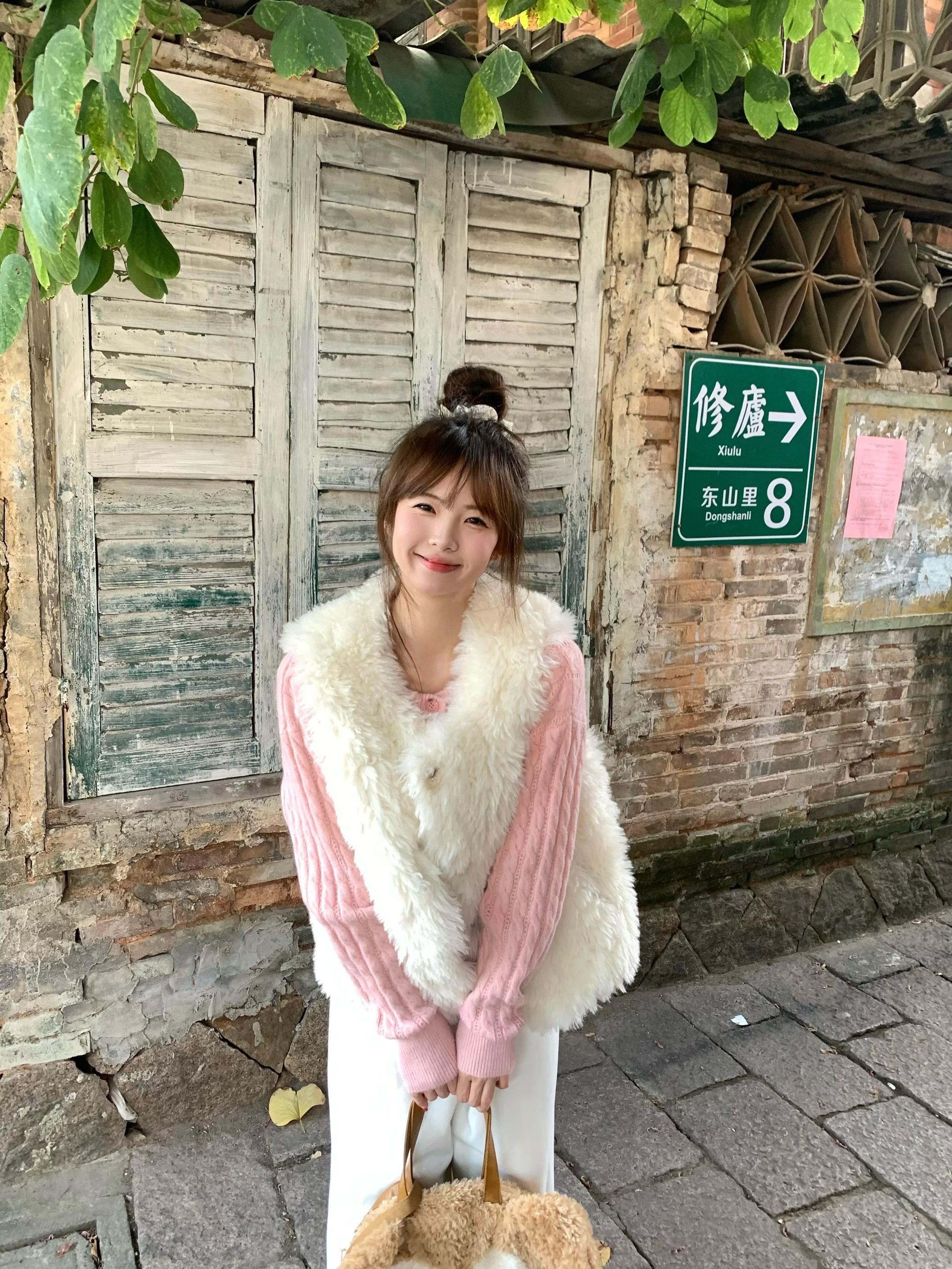 冬天就穿粉嫩嫩的！！