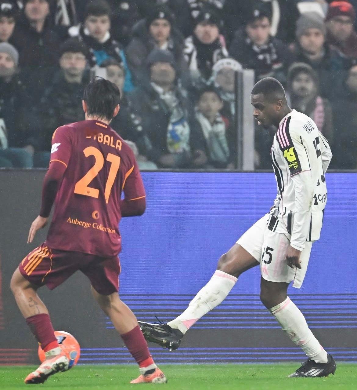 意甲联赛 尤文图斯主场2：1击败罗马队，卡卢卢🇫🇷首发打满全场。💪🏿 