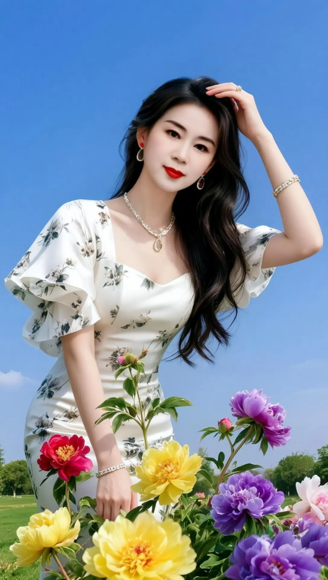 AI繁花丽人写真 ai创作