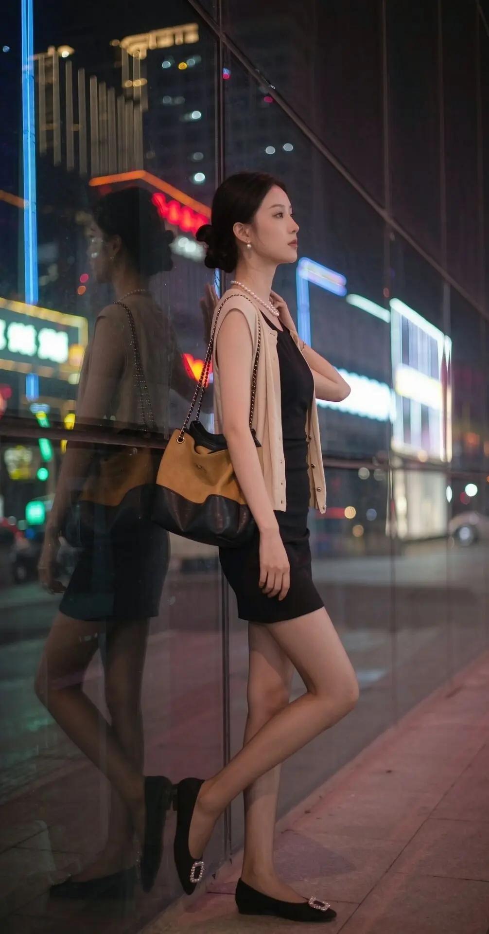 午夜的街头，一个人的寂寞可以坚持多久？
优雅自信穿搭分享 美女究竟能有多美夜色 