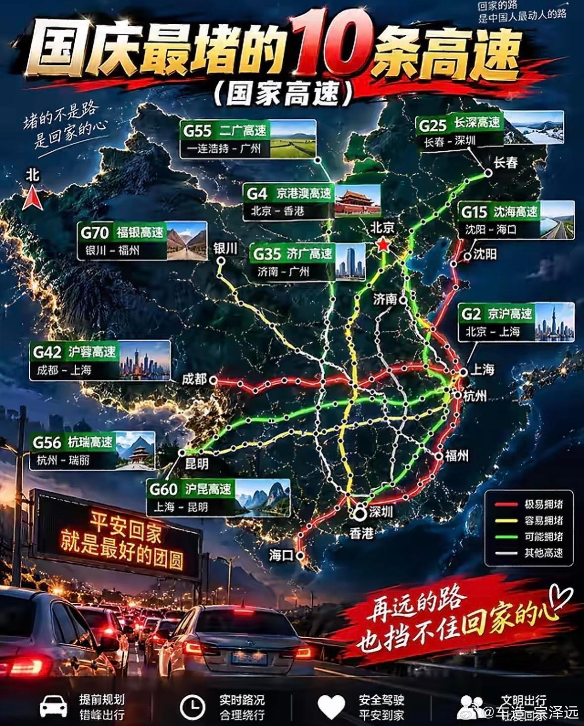 大堵车 最好笑的是大家都觉得自己提前出发能避开高峰，结果最后在高速上碰头了😂 