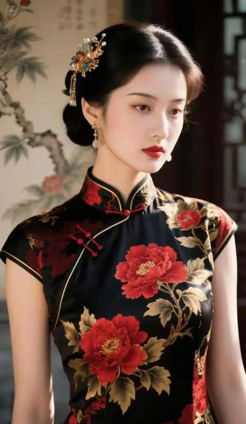 上联  黛眉弯若柳
下联  口小如樱桃