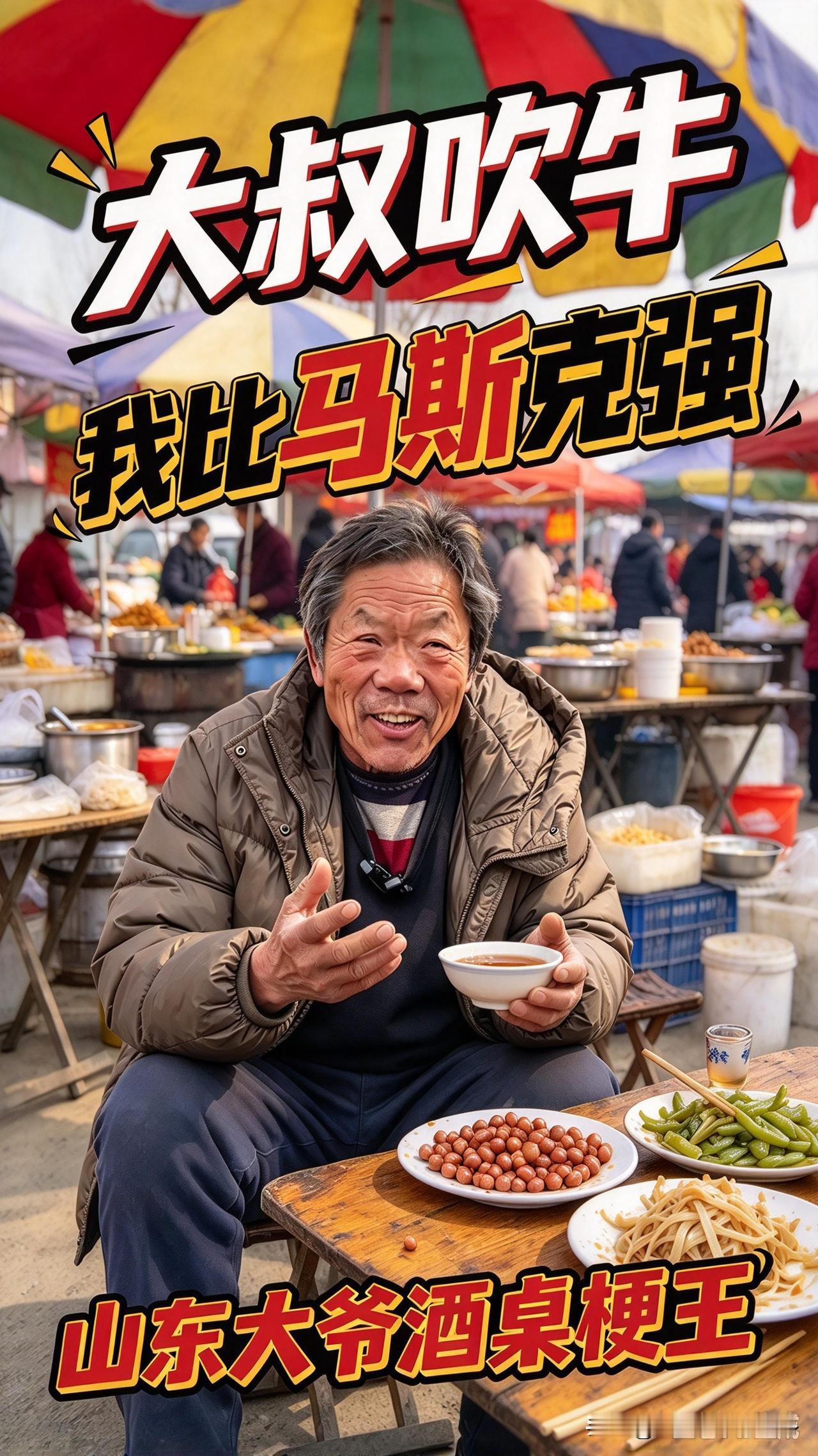 靠吹牛走上人生巅峰的有山东大集的吹牛大叔，那是真能吹。山东的母牛让他吹死一半，牛