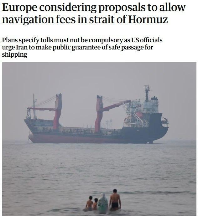 英国《卫报》报道称，欧洲多国政治讨论商船通过霍尔木兹海峡时缴纳自愿费用的可能性。