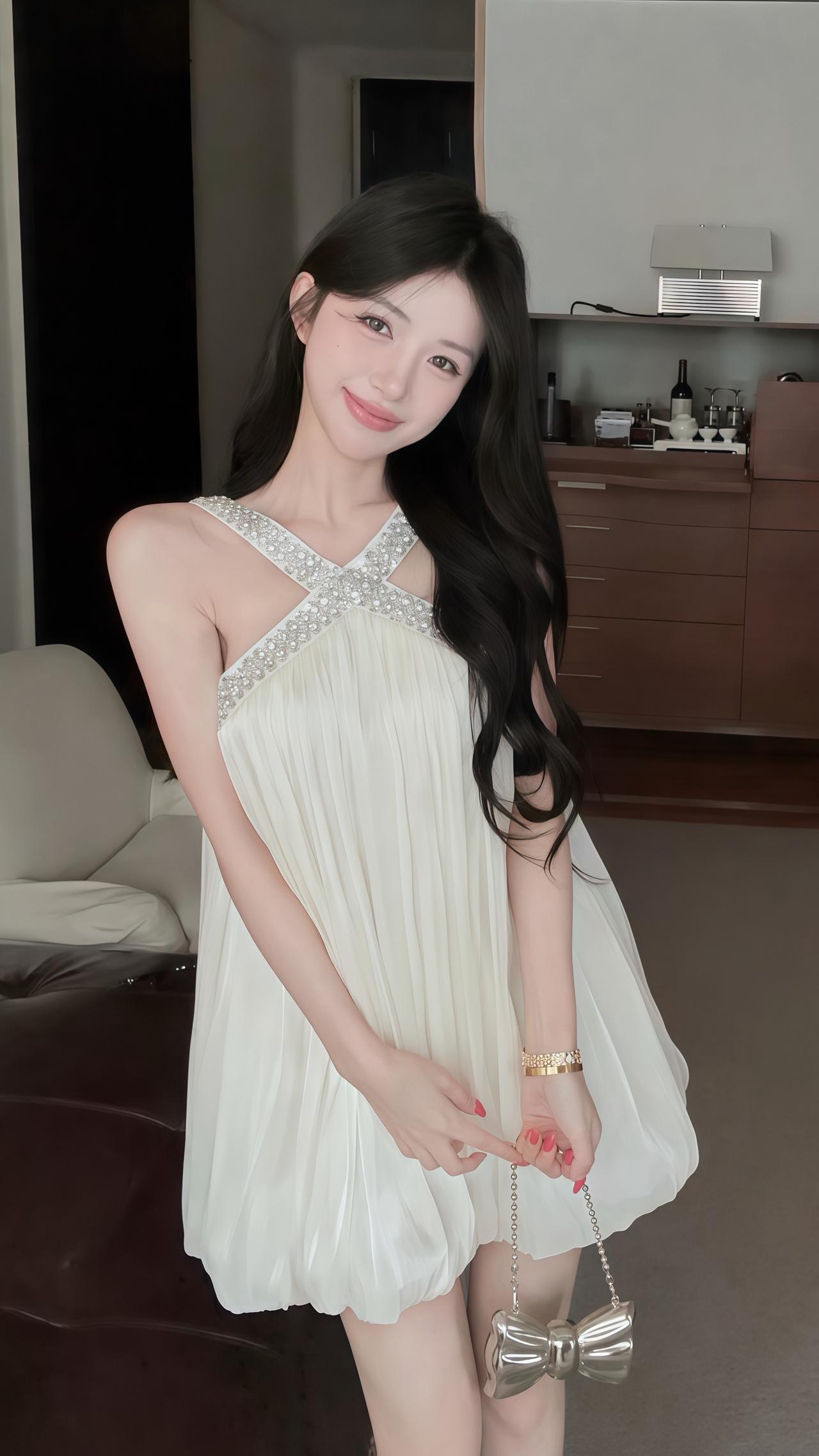 财阀千金小礼服 千金温柔名媛风 小白裙才是白月光 少女感穿搭美学