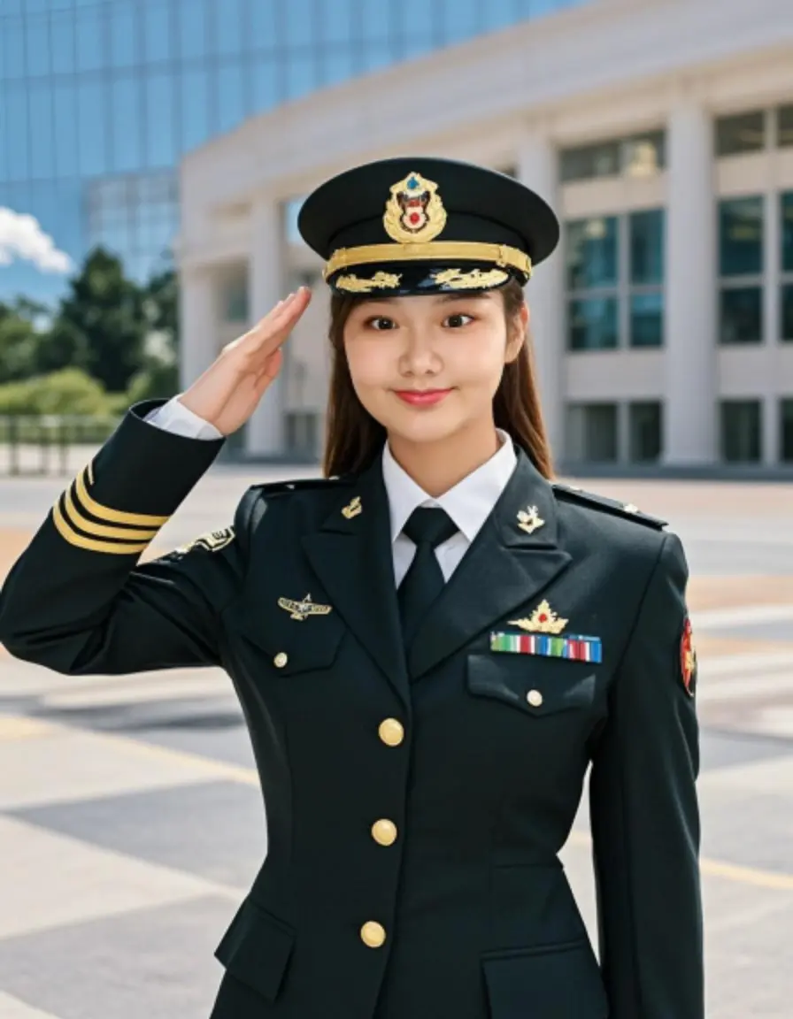 AI敬礼英姿