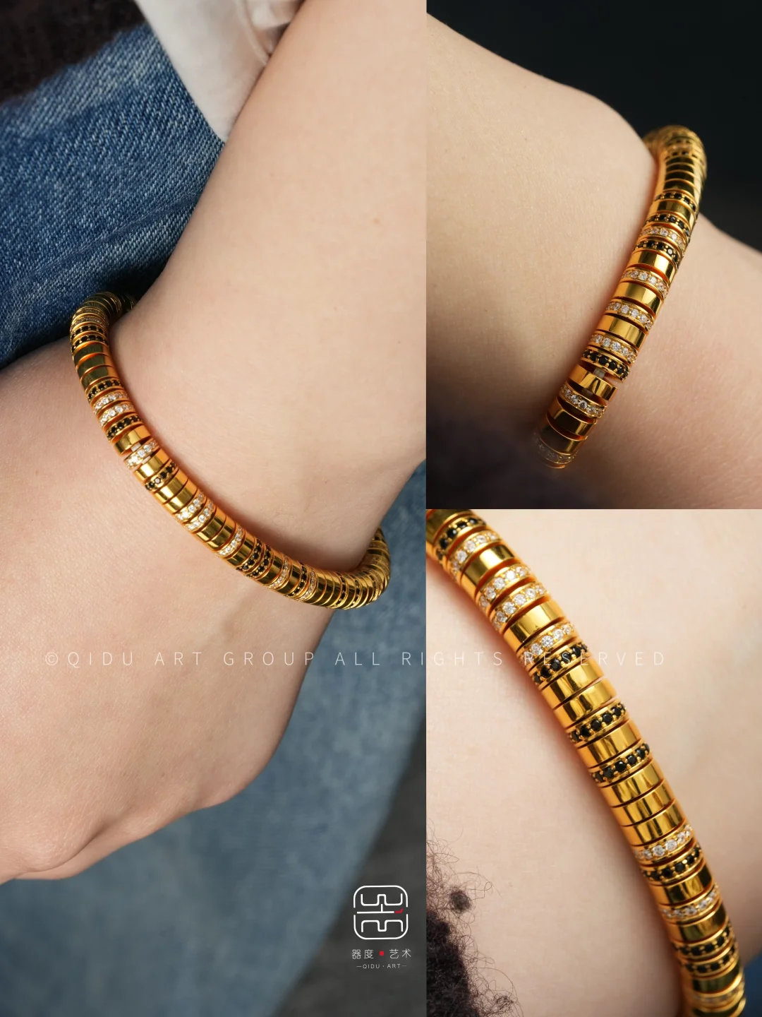 只要中𝐰的惊艳❗️ 𝟏𝟖𝐤重金药片手串