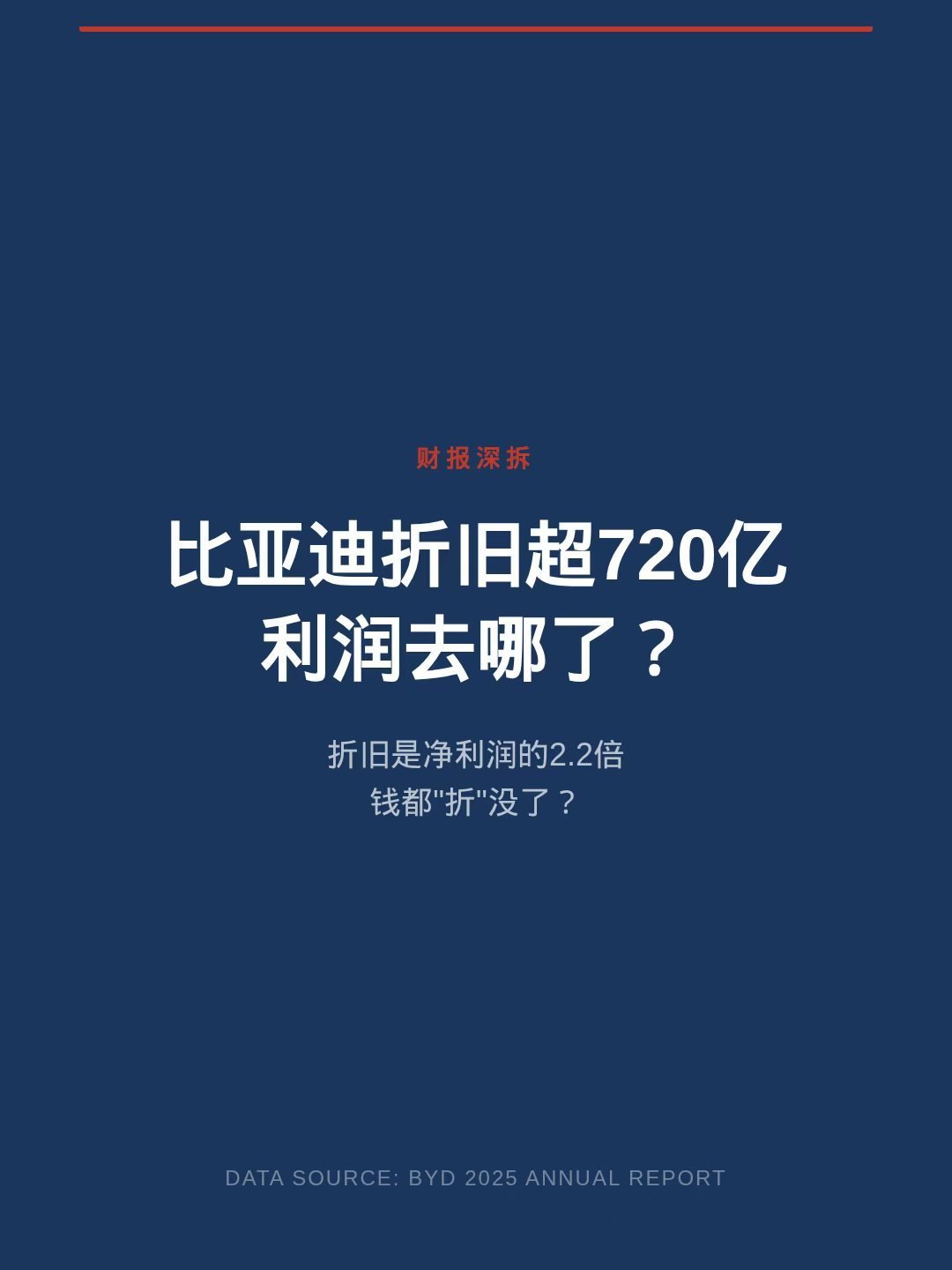 比亚迪折旧超720亿利润去哪了？比亚迪2025年固定资产折旧720亿净利润326