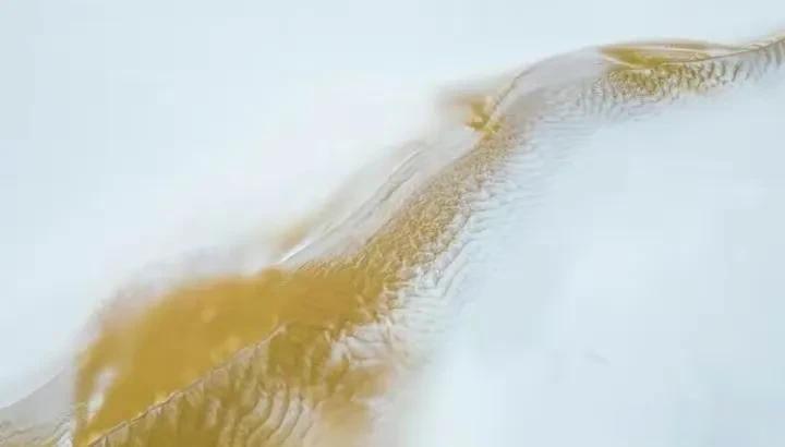 沙海变成了雪海，壮观景象令人惊叹！在我国最大的沙漠——塔克拉玛干沙漠，近日迎来了