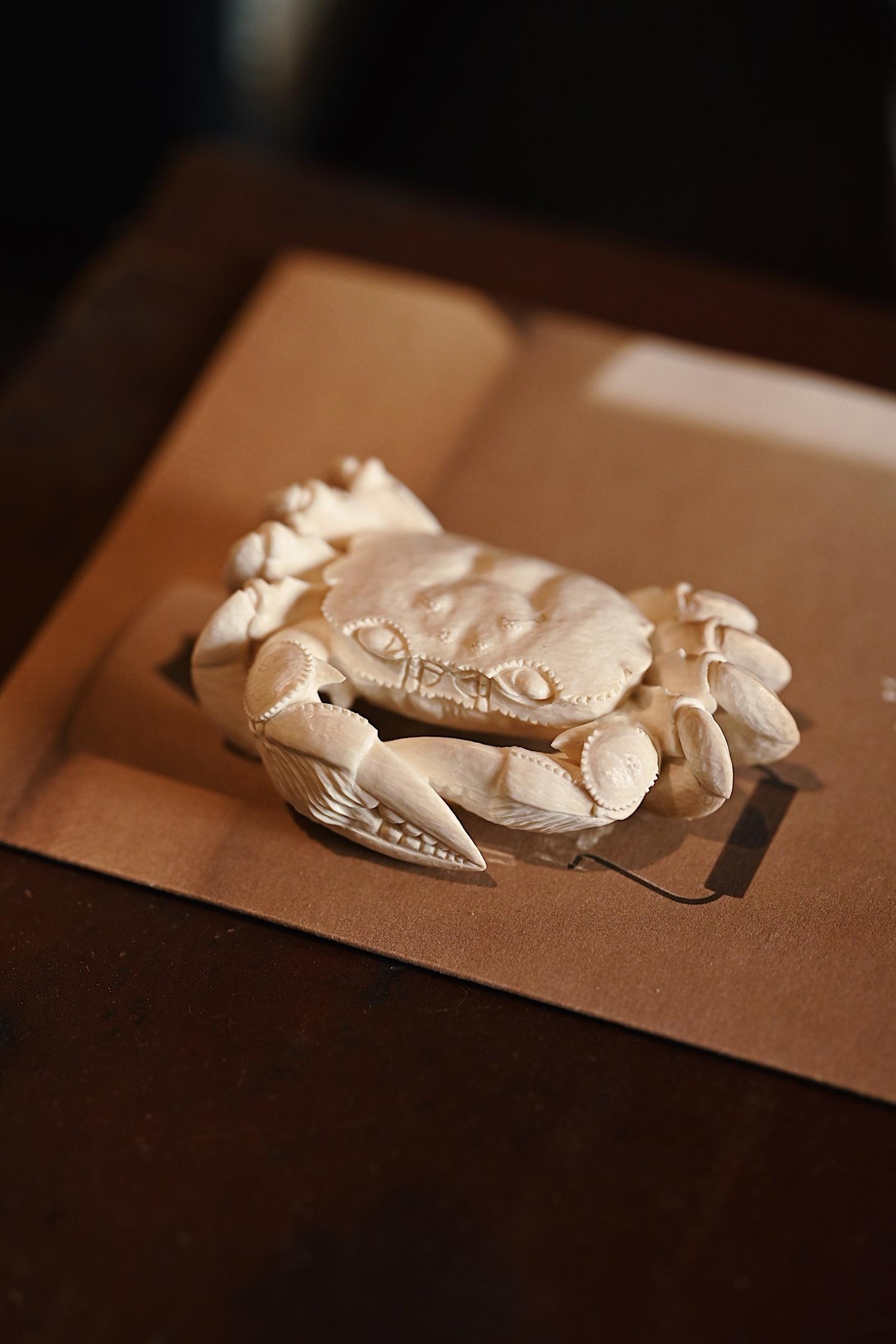 猛犸 | 八方来财•螃蟹 茶宠摆件料质温润，螃蟹八爪展开腾挪，双钳粗壮有力灵动传