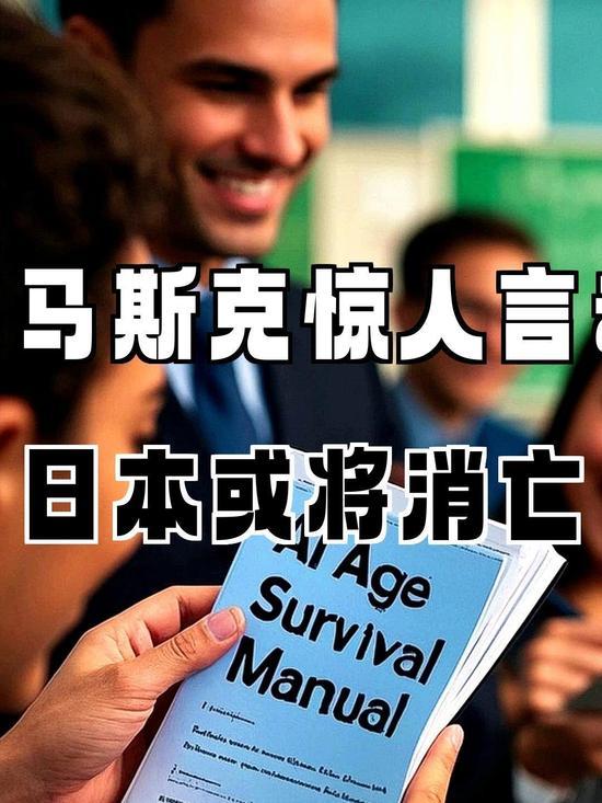 马斯克再抛惊人言论：日本或将消亡，AI机器人彻底改写人类未来
 
马斯克又一次放