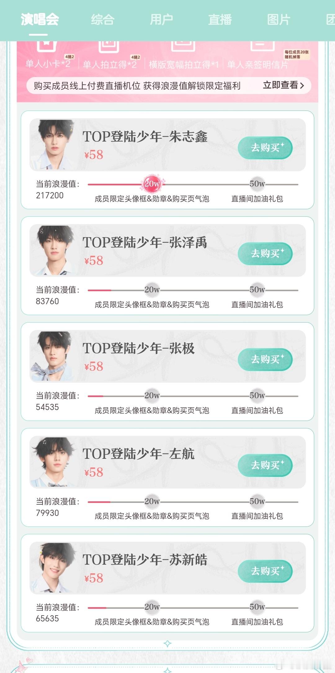 二周年单人机位   朱志鑫已遥遥领先 妥妥的登永一 