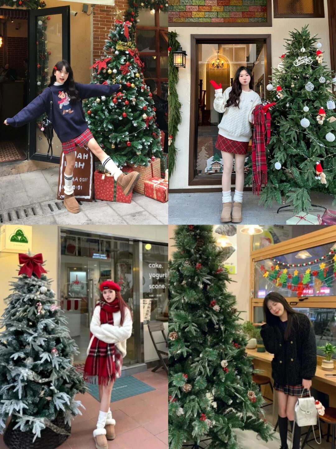 圣诞穿搭  🎄分享圣诞的穿搭，好有氛围感喜欢的小姐妹👭可以参考下哦 
