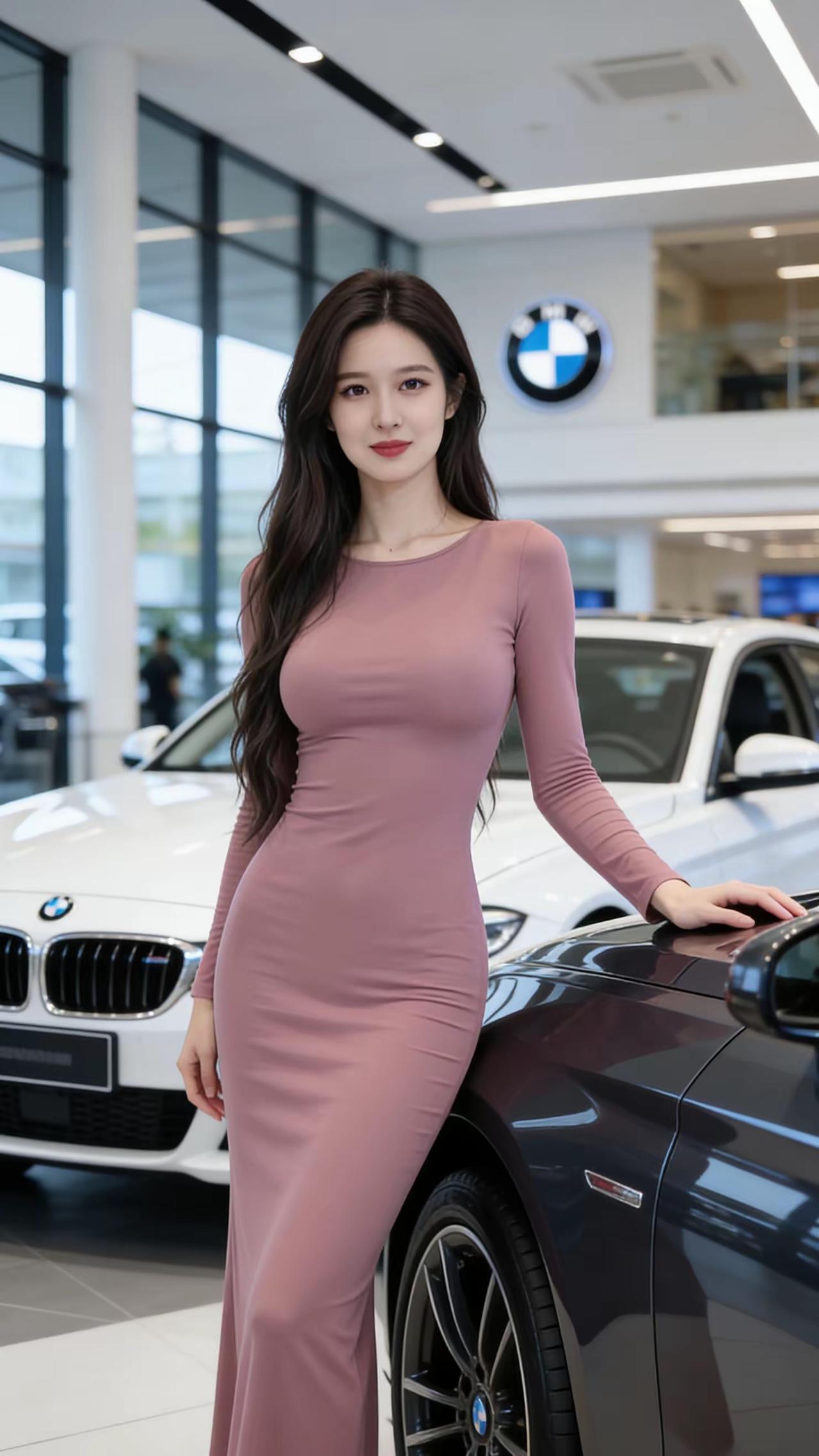 周末去宝马车展馆，不管是品牌产品还是车模代言人都是顶级的存在，不愧是豪车啊，驾驶