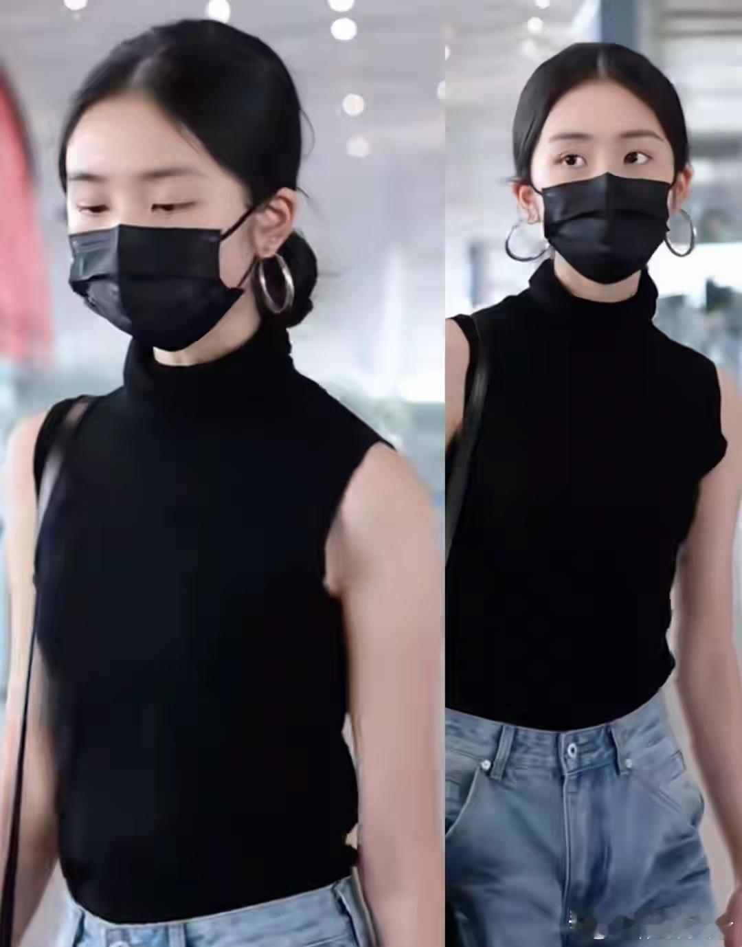 黄磊女儿黄多多放假回国，穿无袖真的好好看，低丸子头也好有气质 