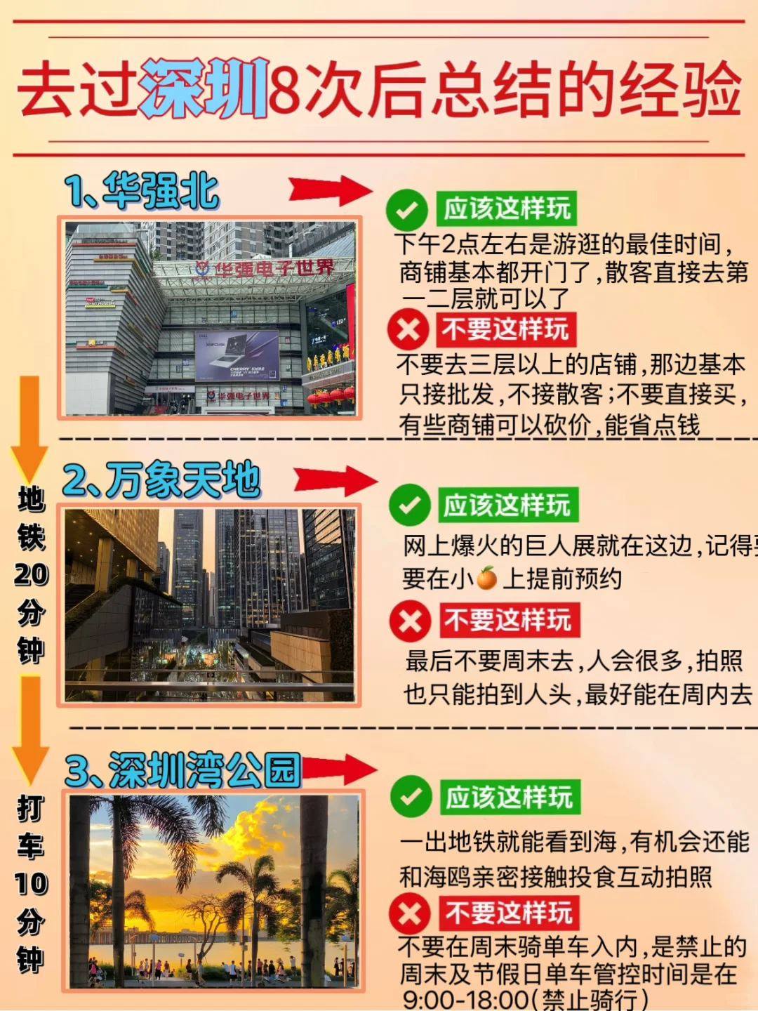 去了深圳8次后总结的游玩经验📝直接跟着玩