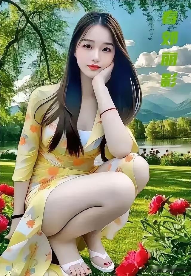 清平乐·春郊丽影
青丝鹅黄，
陌上娇颜漾。
仙袂飘飘摇晓亮，
醉了三分春酿。
