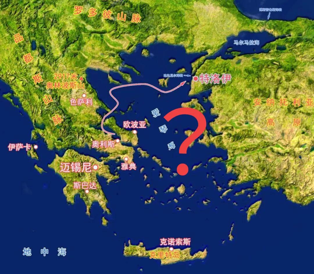 发现一件很吊诡的事情，爱琴海明明是希腊跟土耳其两国共有的海域，可为什么提起爱琴海