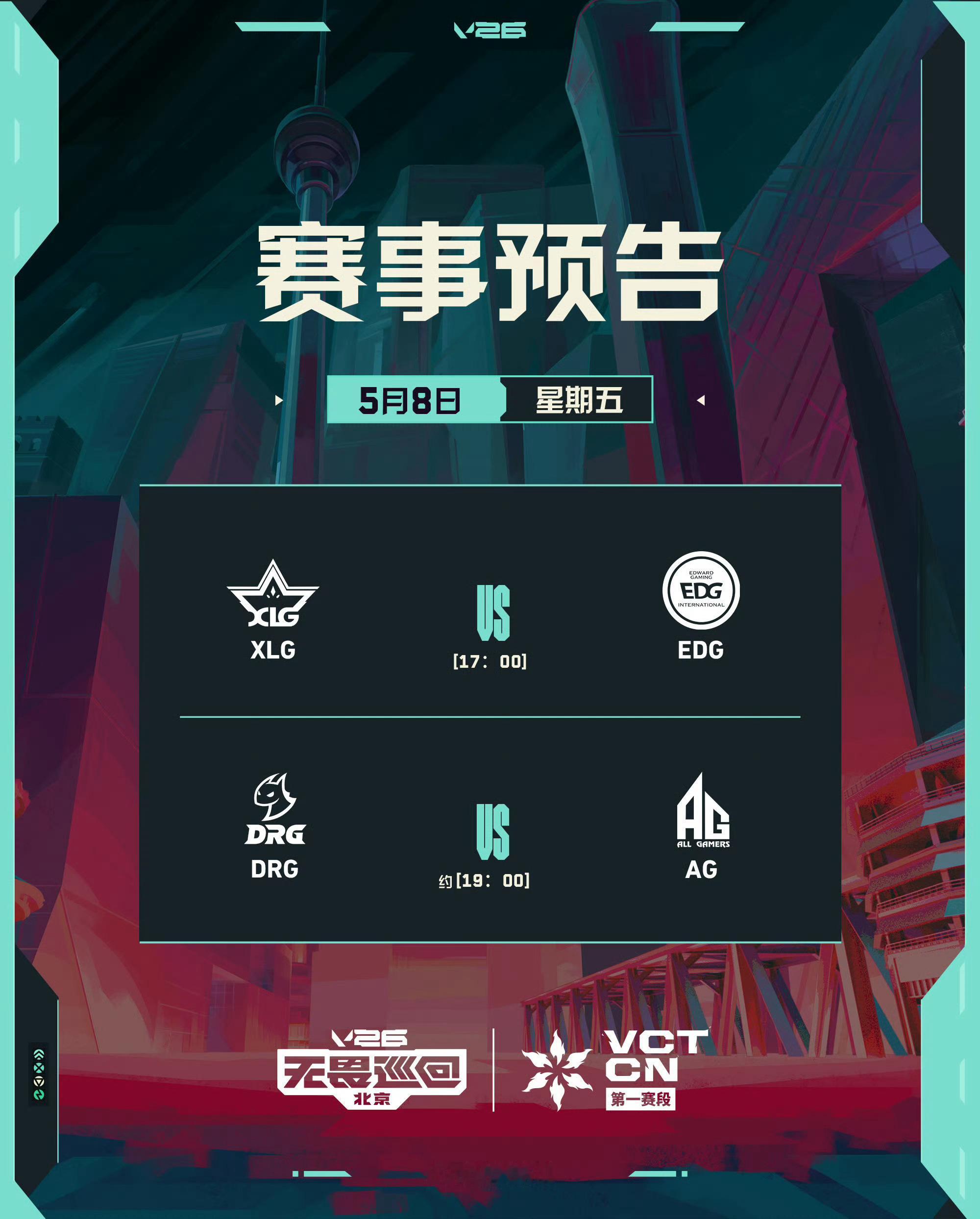2026 VCT CN 第一赛段 | 季后赛第五日今日赛果第一场 JDG 0:2