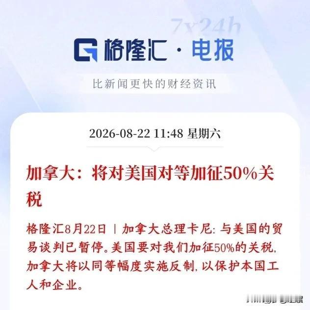 美国本想通过对加拿大200亿美元商品征收50%关税，使加拿大屈服，却遭到加拿大强