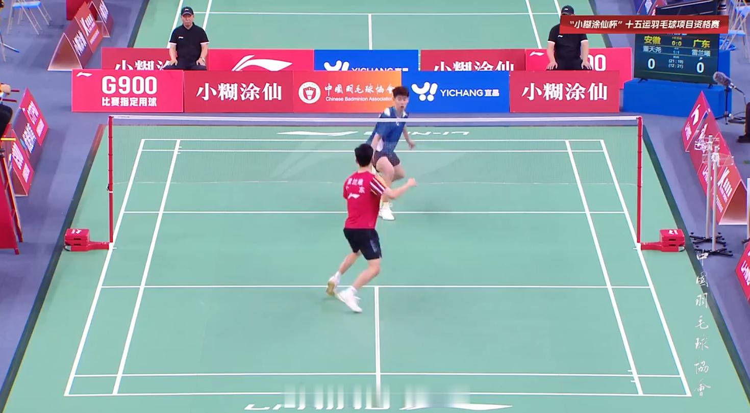 董天尧 1-1 雷兰曦决胜局十五运羽毛球资格赛热点现场 ​​​