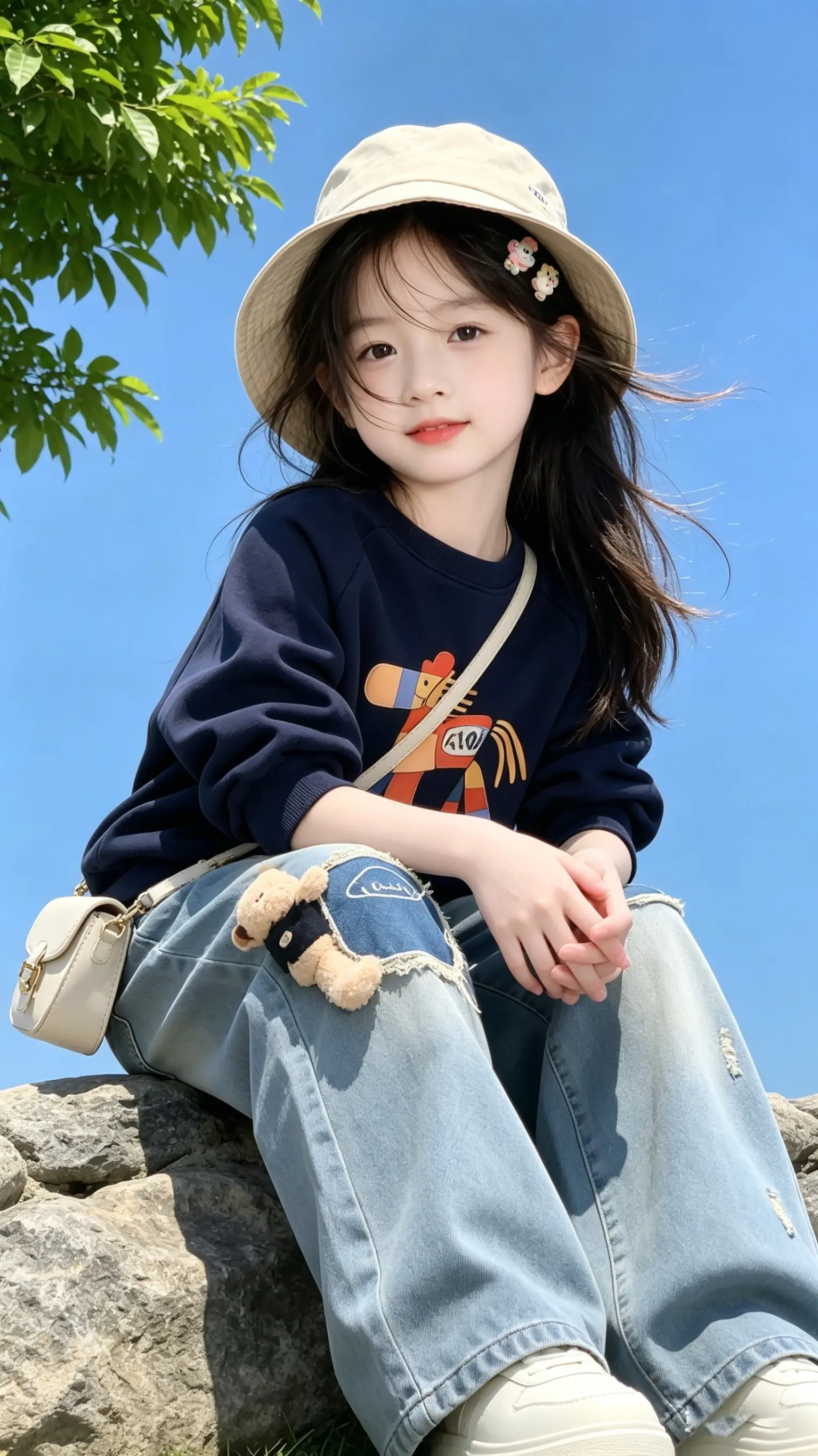女儿的日常穿搭~同款在橱窗❤️。