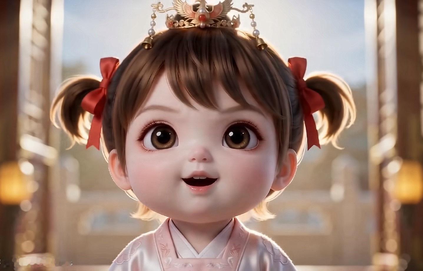 所有的AI萌娃漫剧里面小梨子大王是最可爱的