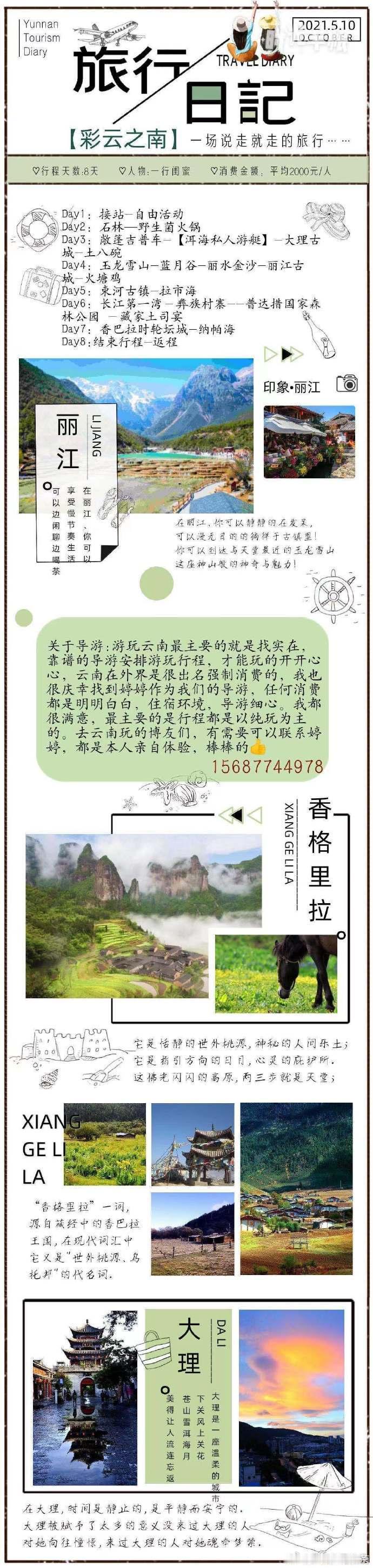 云南旅行【云南8天7晚超详细旅游攻略[憧憬]】云南，一直是我向往的地方，听说那里